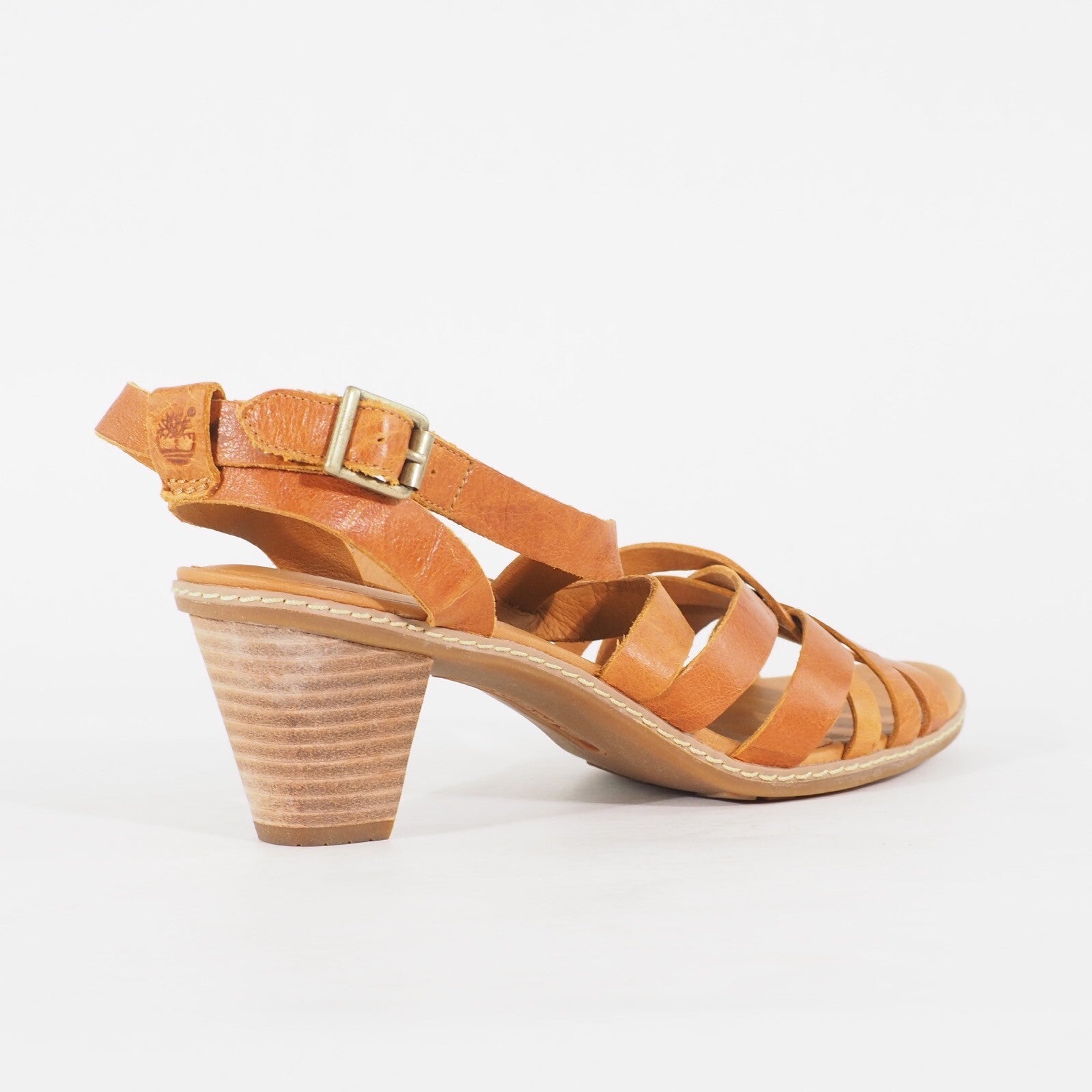 Womens Timberland Earthkeepers Heels 27689W Tan Leather Casual Walking Shoes