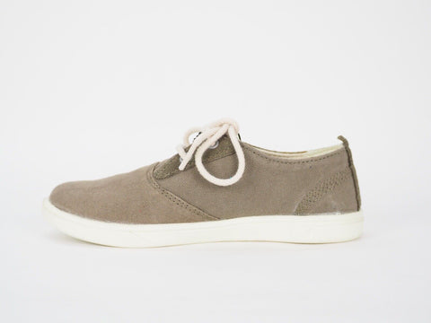 Toddlers Timberland Canvas A1JCF Taupe Casual Light Lace Up Trainers Kids Shoes