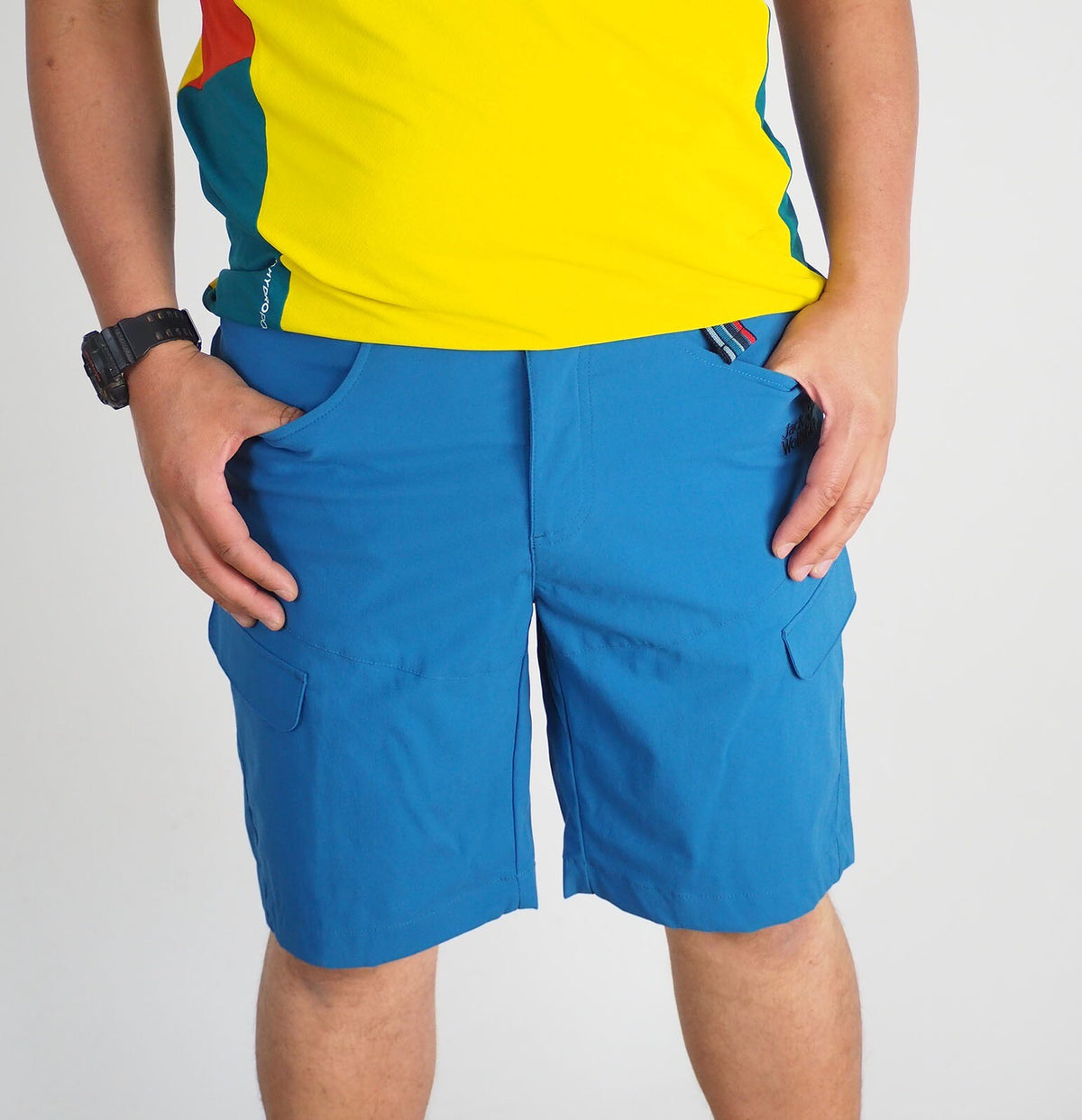 Mens Jack Wolfskin SOF 5006191 Moroccan Blue Comfort Fit Hiking Summer Shorts