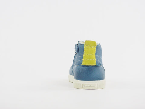 Juniors Timberland Earthkeepers 3897A Blue Leather Side Zip Boys Chukka Boots