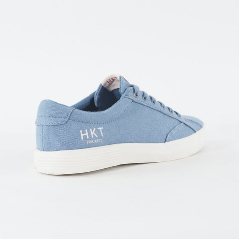 Mens Hackett London HMS20824 551 Medium Blue Canvas Lace Up Low Top Casual Shoes