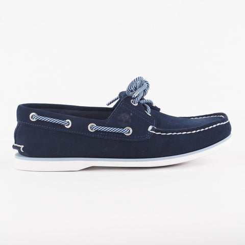 Mens Timberland Classic Boat 2 Eye A43VS Navy Casual Leather Lace Walking Shoes