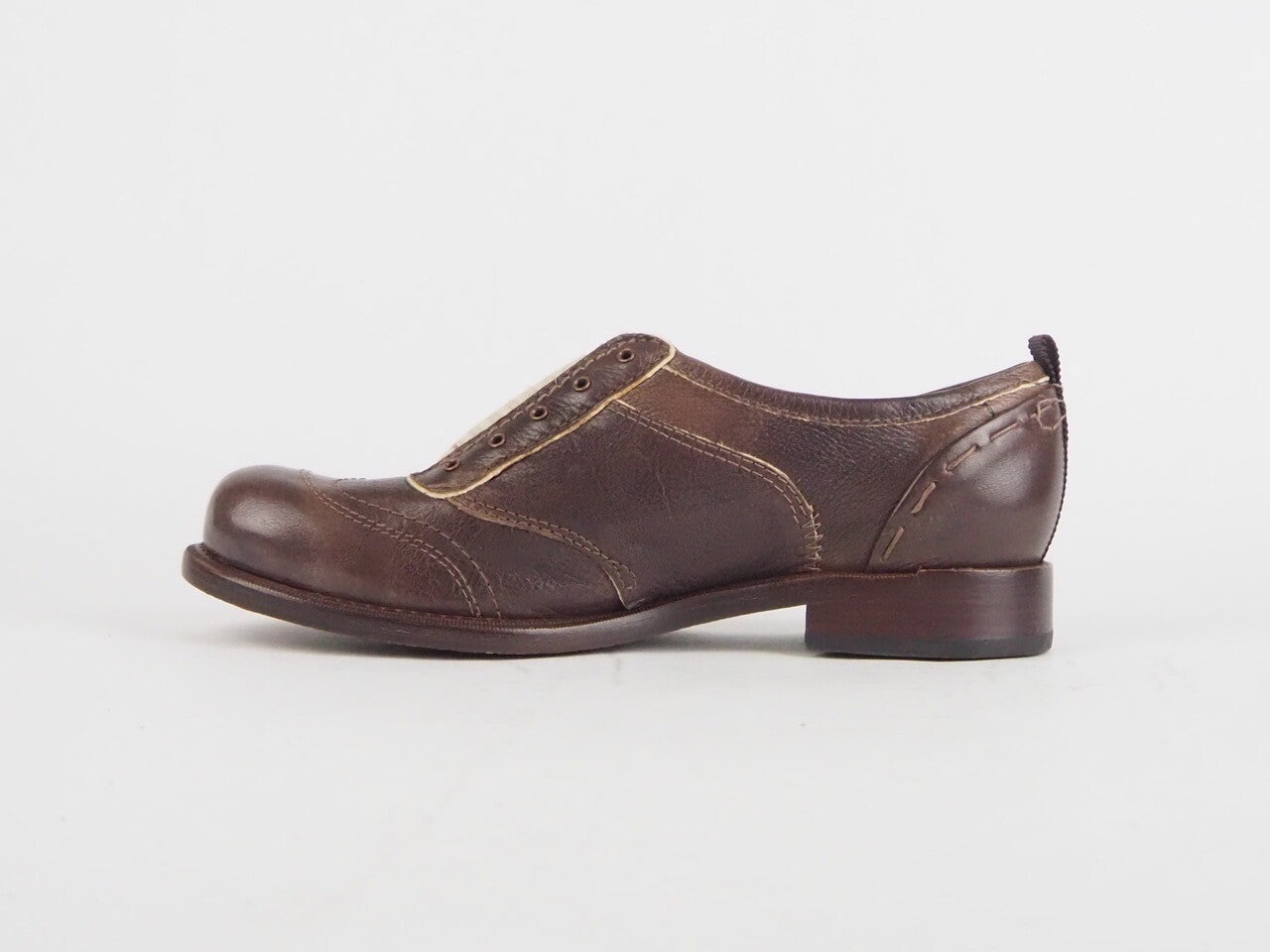 Womens Timberland Handcrafted Lucille Slip Ox 8145R Dark Brown Leather Shoes