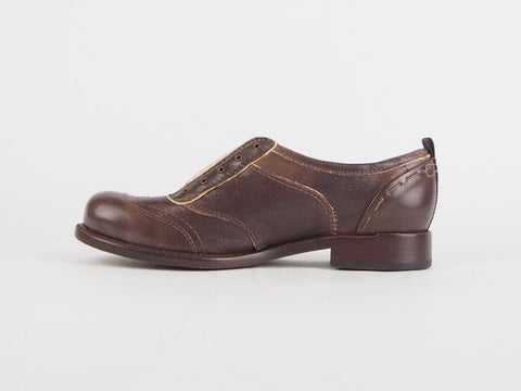 Womens Timberland Handcrafted Lucille Slip Ox 8145R Dark Brown Leather Shoes