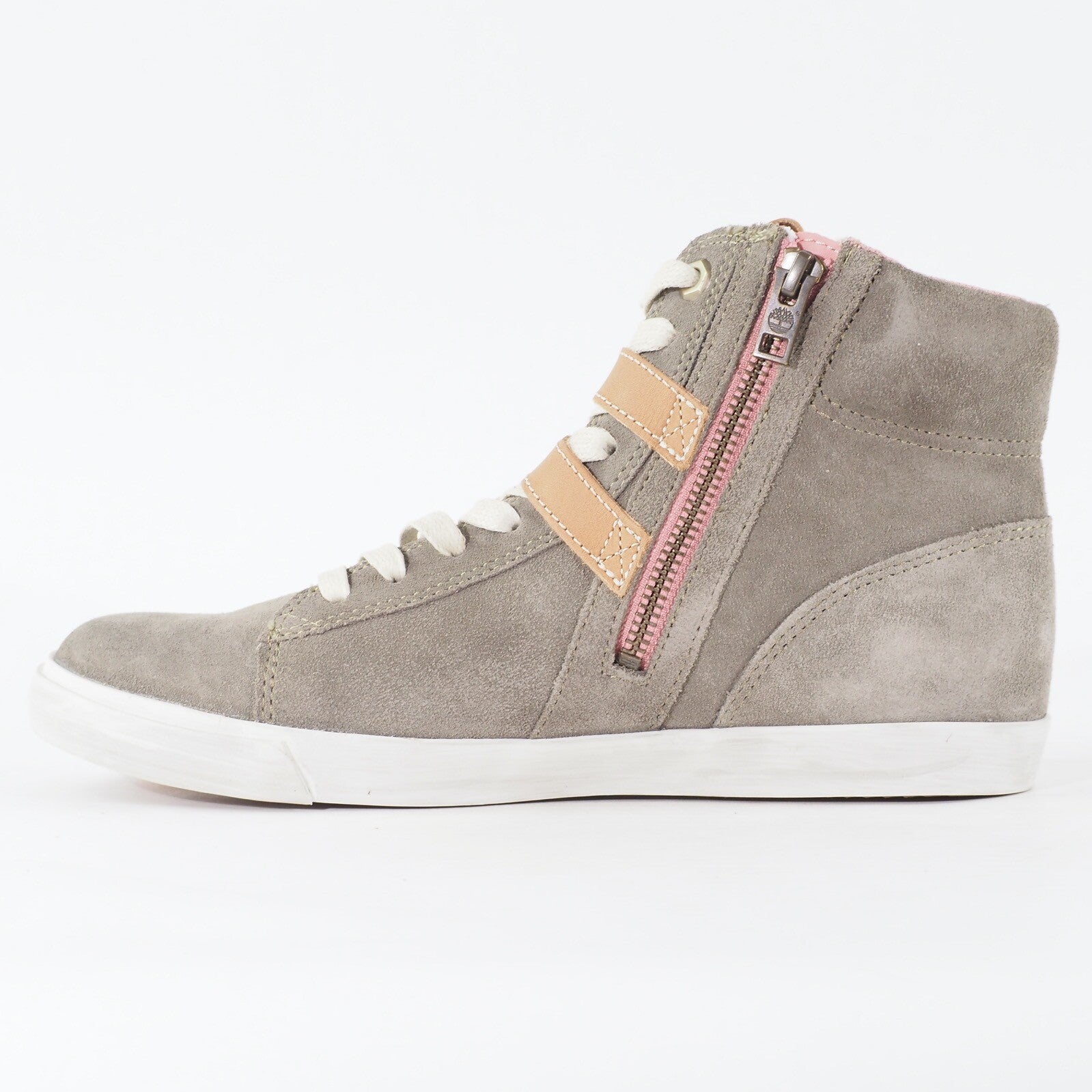 Womens Timberland Glastonbury Chukka 8954A Light Grey Suede Lace Trainers Boots