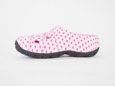 Girls MION Pen Shell 99763 Pink Hearts Rubber Holiday Slip On Summer Clog Shoes