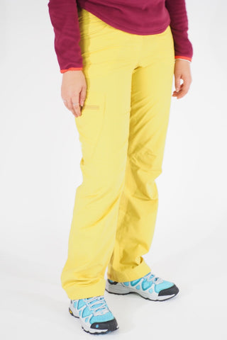 Womens Jack Wolfskin Evo 1502821 Yellow Moss Warm Windproof Hiking Trousers