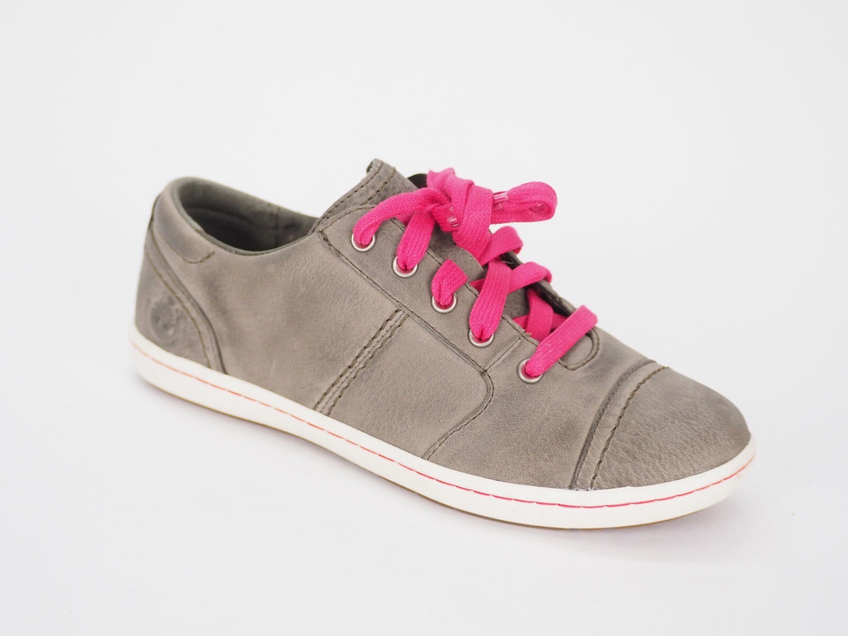 Womens Timberland EK Northport 8037A Grey Leather Lace Up Casual Everyday Shoes