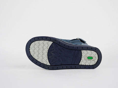 Infants Timberland Metro Network 80825 Blue Leather Baby Shoes Side Zip Trainers