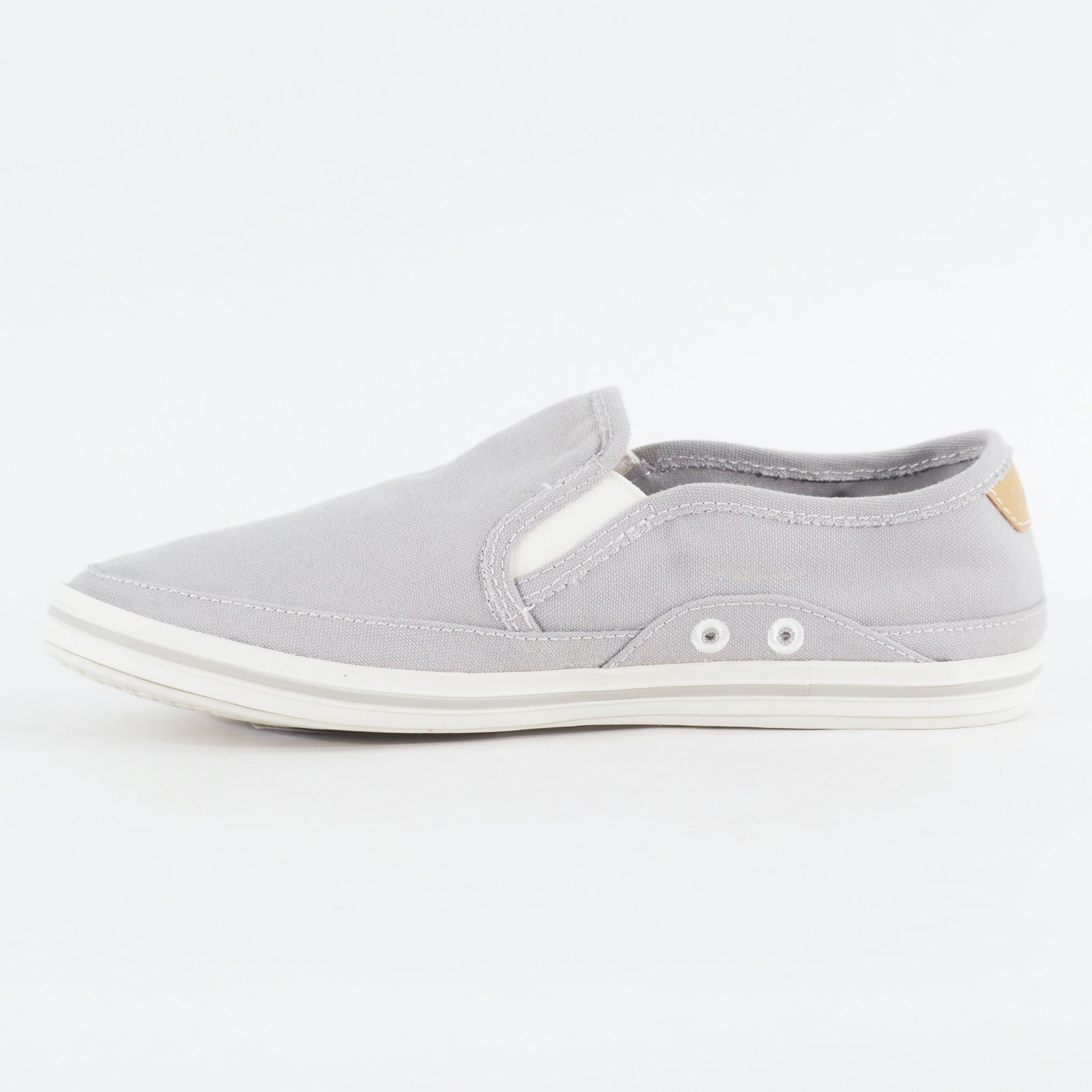 Mens Timberland EK Casco Bay 5216R Light Grey Canvas Slip On Casual Shoes