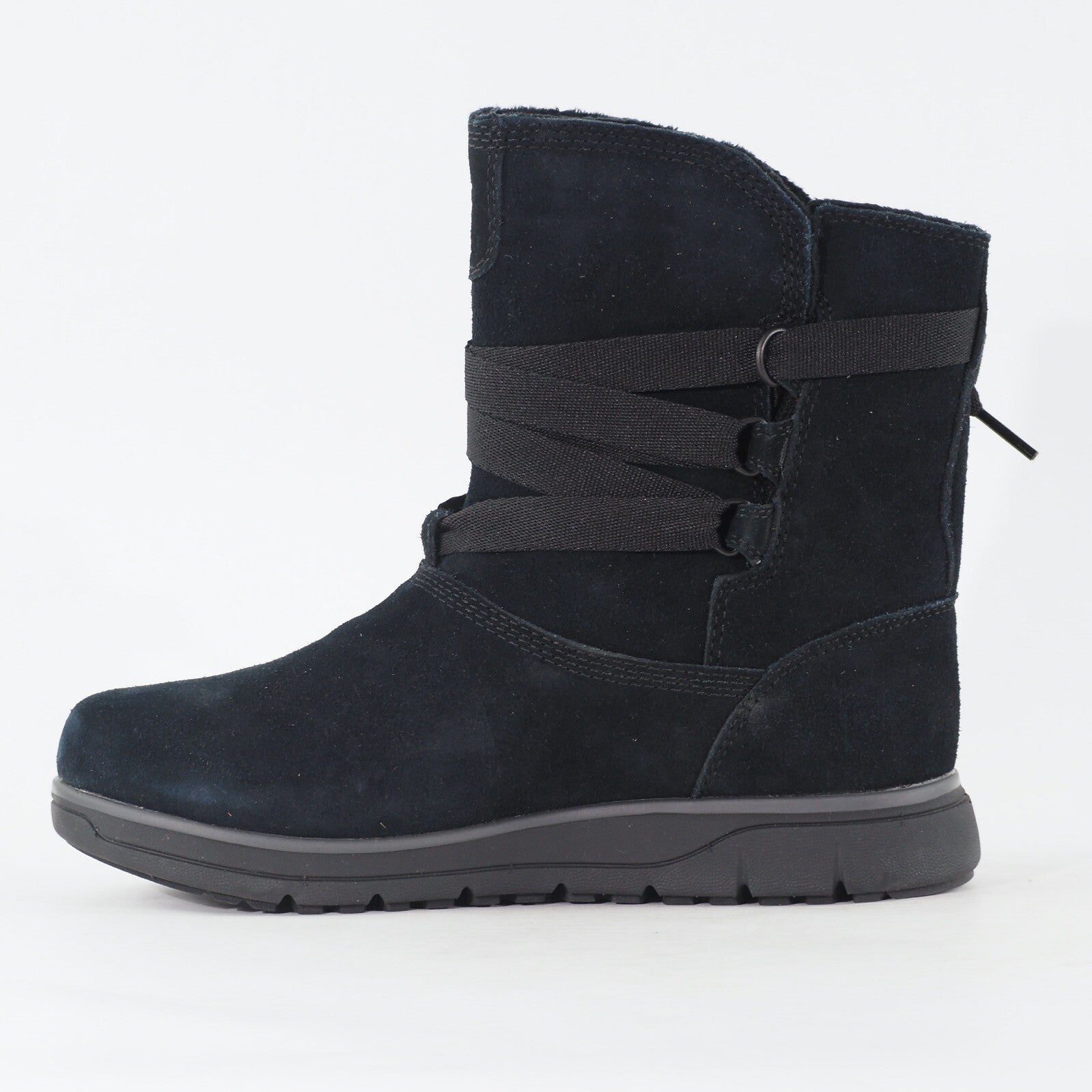 Womens Timberland Leighland Primaloft A18YO Black Leather Pull On Casual Boots