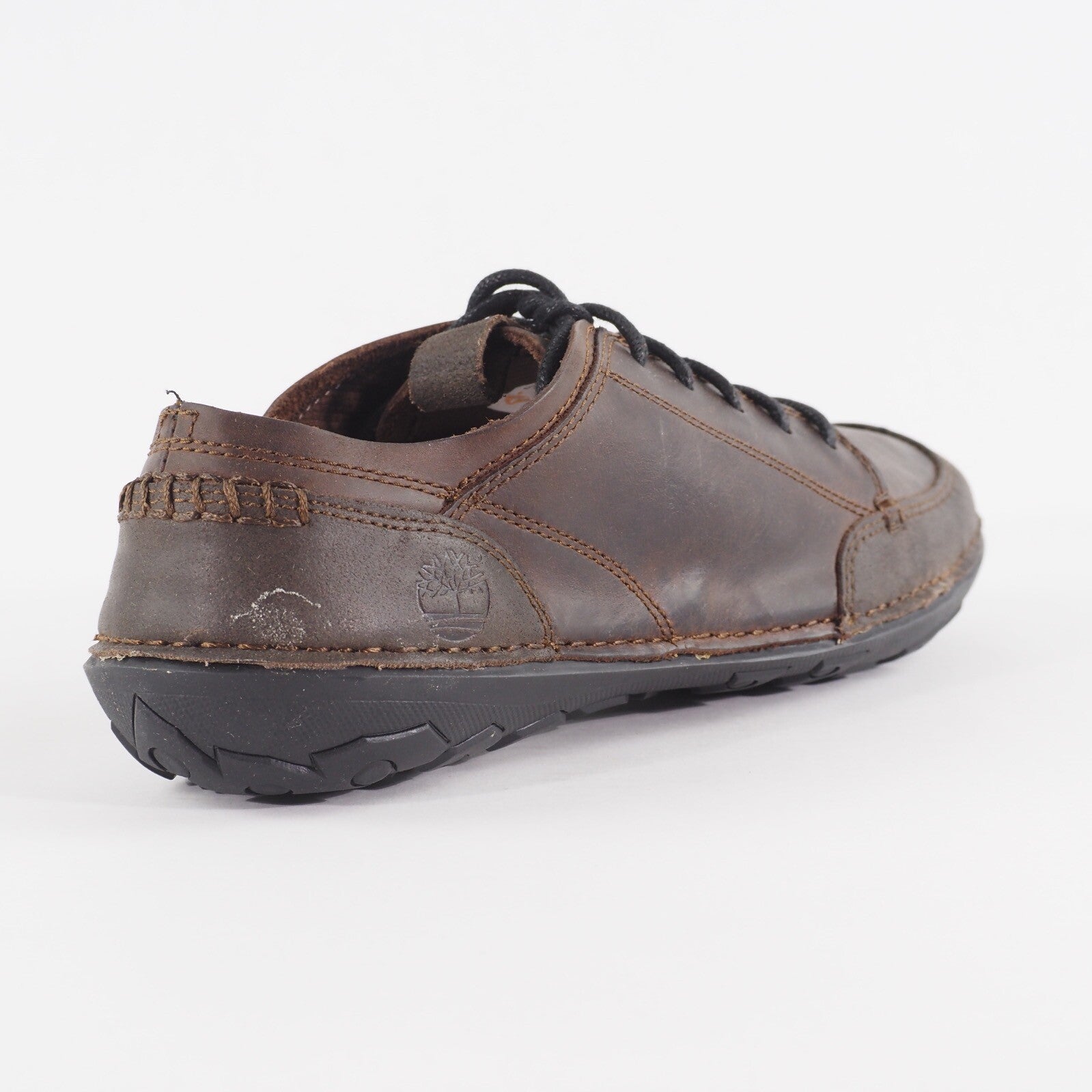 Mens Timberland  EK Drumlnhil 5552A Brown Leather Lace Up Casual walking Shoes 