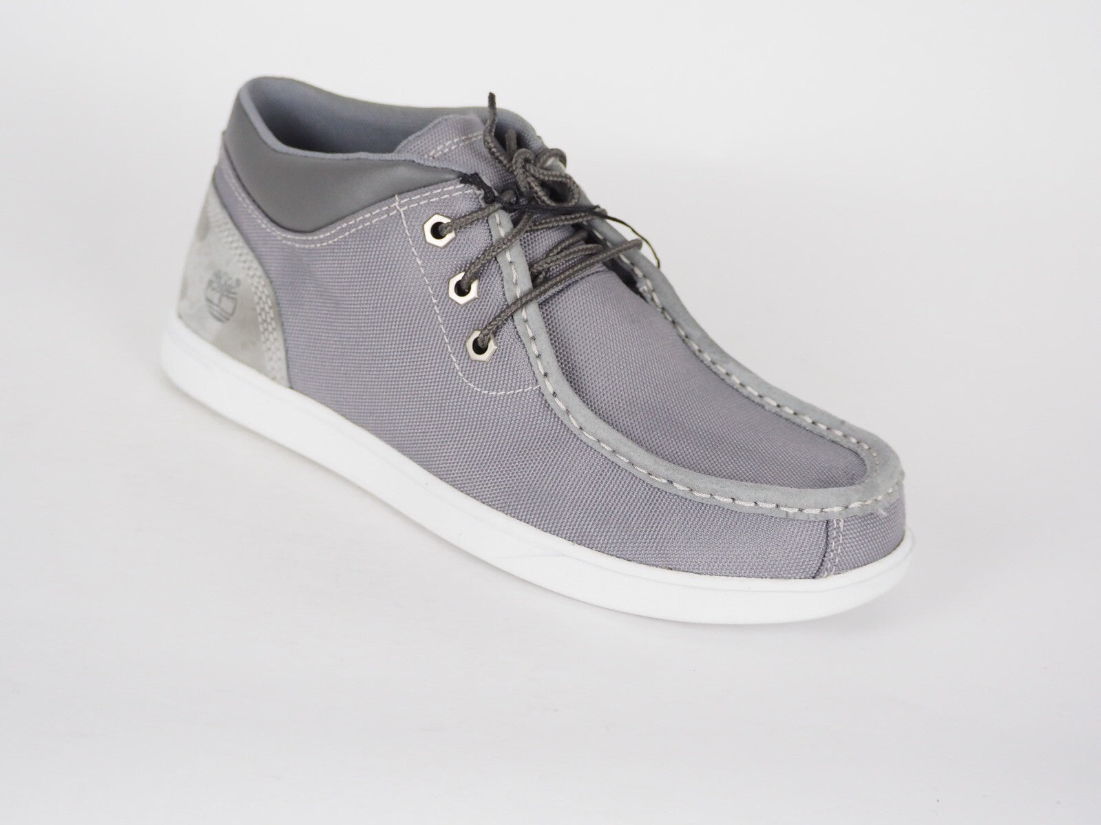 Boys Timberland Groveton 1890A Grey Fabric Casual Juniors Lace Up Chukka Boots