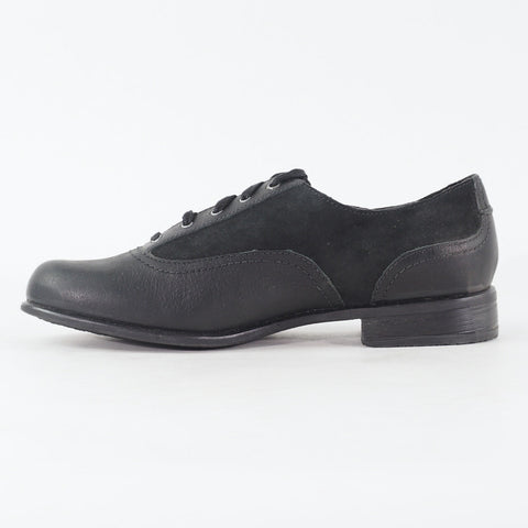 Womens Timberland Wiltshire Oxford 25699 Black Leather Lace Low Top Formal Shoes