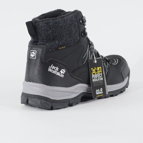 Mens Jack Wolfskin Cold Bay Textapore Mid Black Hiking Walking Waterproof Boots