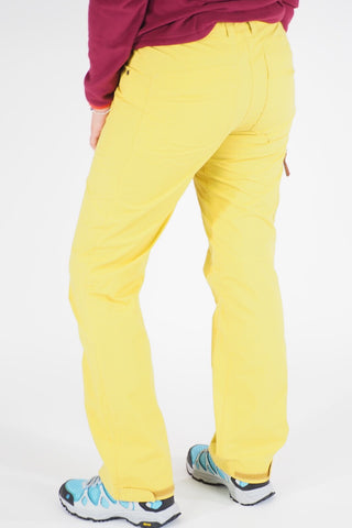 Womens Jack Wolfskin Evo 1502821 Yellow Moss Warm Windproof Hiking Trousers