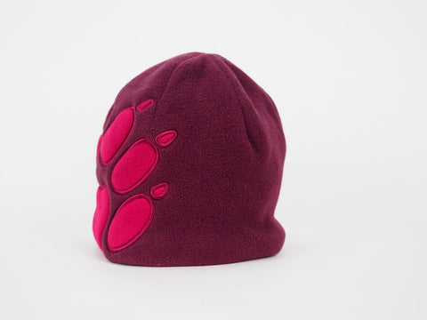 New Jack Wolfskin Kids Front Paw Hat 19424 Dark Berry Warm Hat Beanie