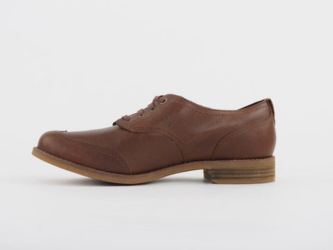 Womens Timberland Classic 8547A Brown Leather Oxford Shoes Casual Lace Up Shoes