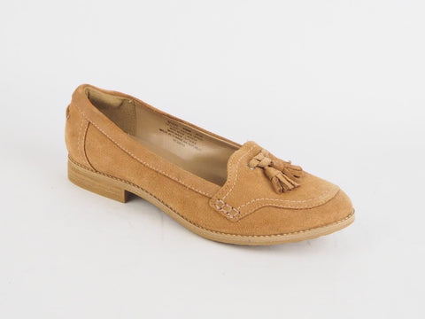 Womens Timberland Thayer RFD Suede 8150R Wheat Leather Slip On Casual Loafers