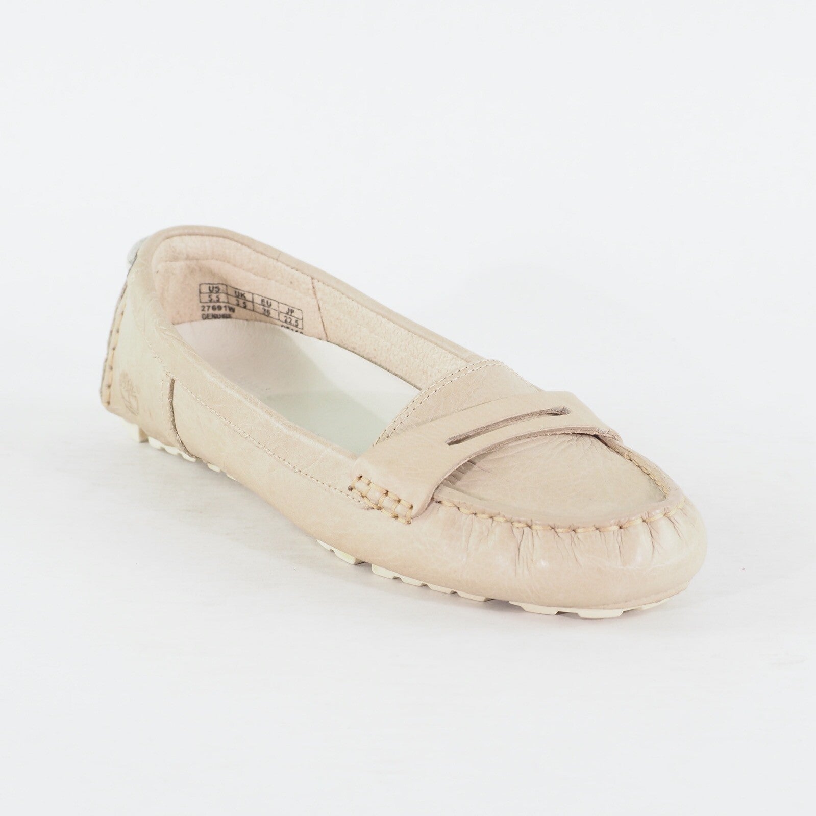 Womens Timberland Neponset 27691W Beige Leather Slip On Casual Everyday Shoes