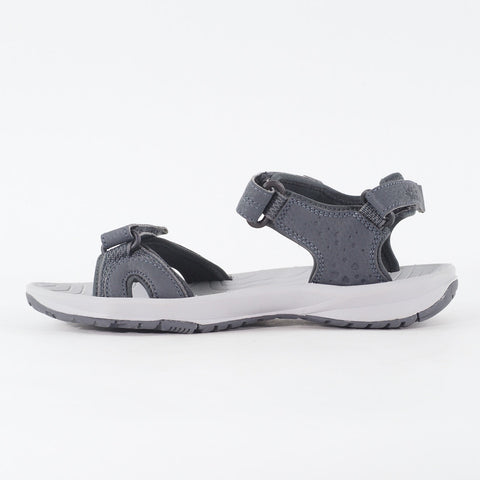 Womens Jack Wolfskin Lakewood Cruise 17EB004848 Grey Strap Casual Sandals
