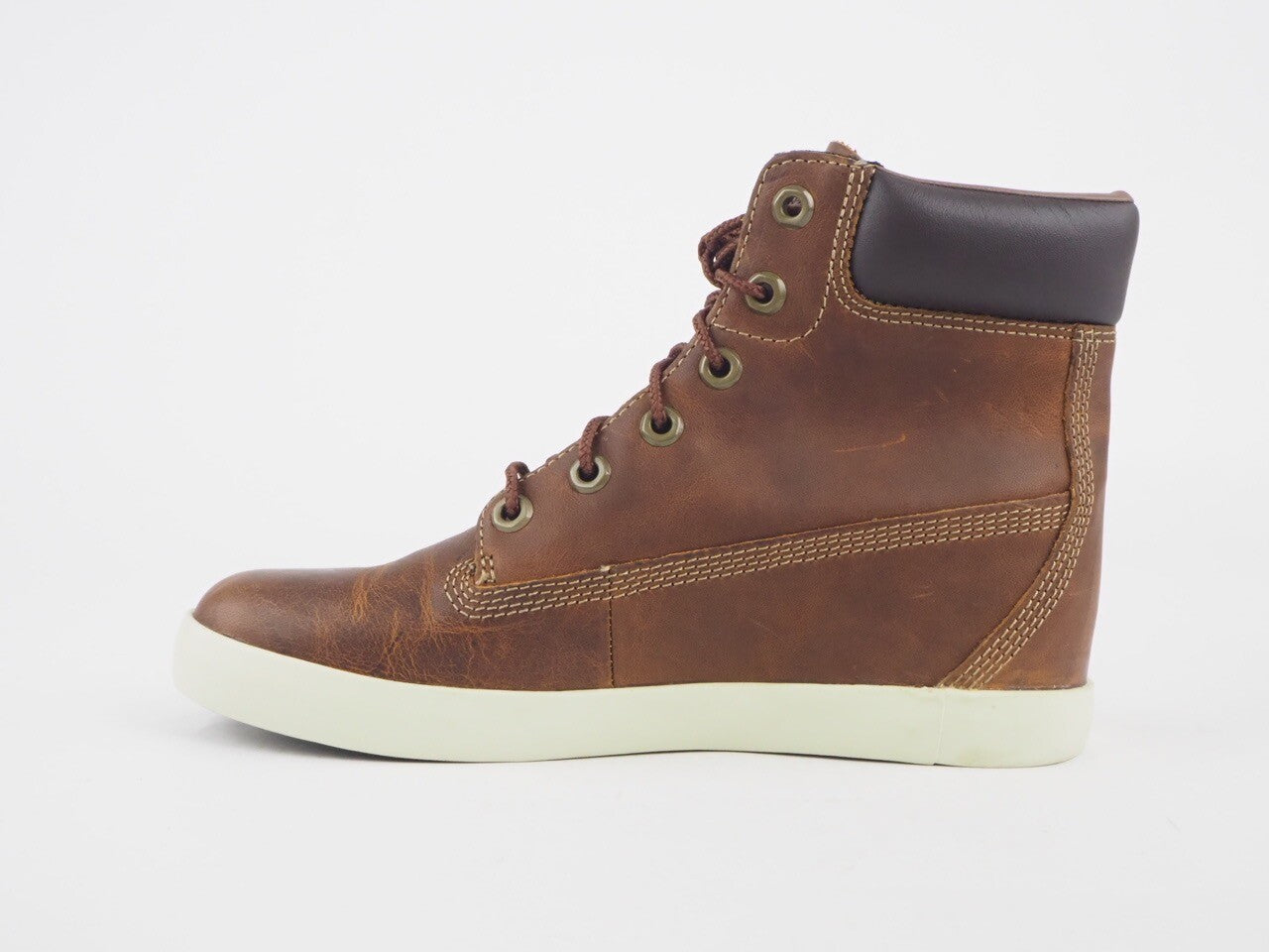 Womens Timberland Flannery 6 Inch A1B4R Brown Leather Lace Up Chukka Boots