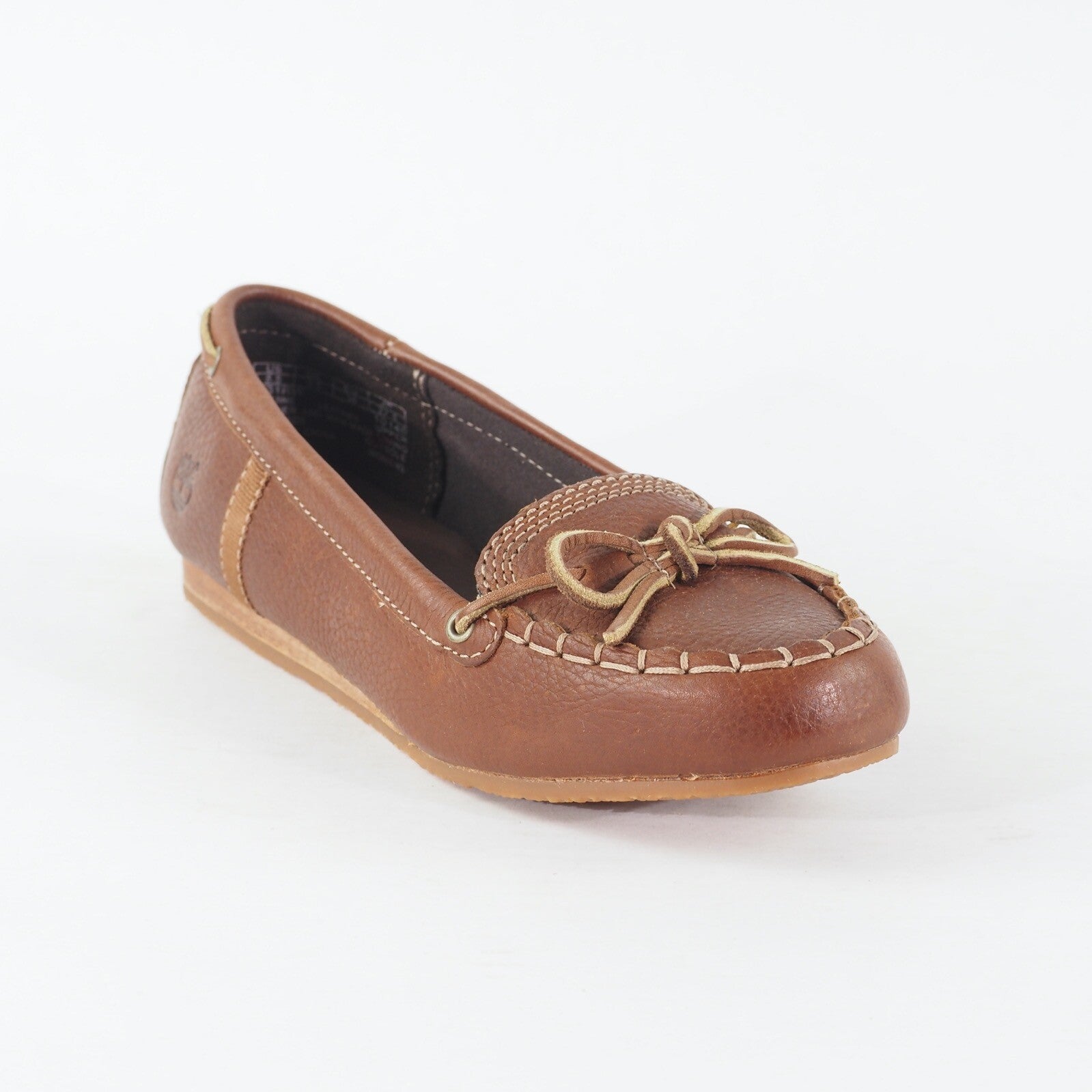Womens Timberland EK Caska Moc 3731RW Medium Brown Leather Slip On Casual Shoes
