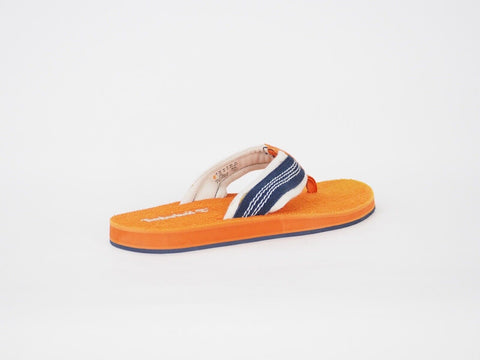 Mens Timberland A13ZL Summer Navy Orange Summer Light Holiday Walking Flip Flop 