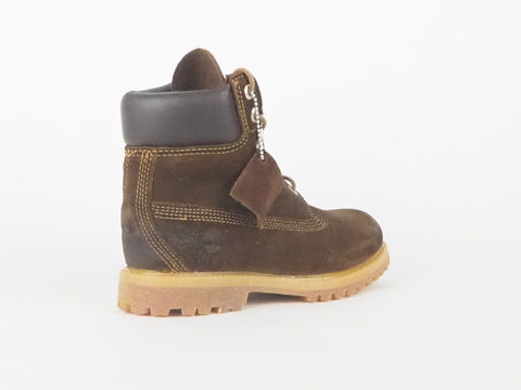 Womens Timberland Classic Premium 6 Inch 15663 Brown Leather Lace Up Boots 