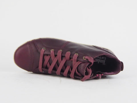 Womens Timberland Ek Northport 8525A Burgundy Leather Lace Up Chukka Boots