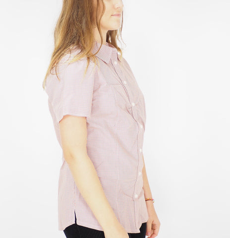 Womens Jack Wolfskin Salt Lake 1401611 Koi Orange Checks Short Sleeve Shirt