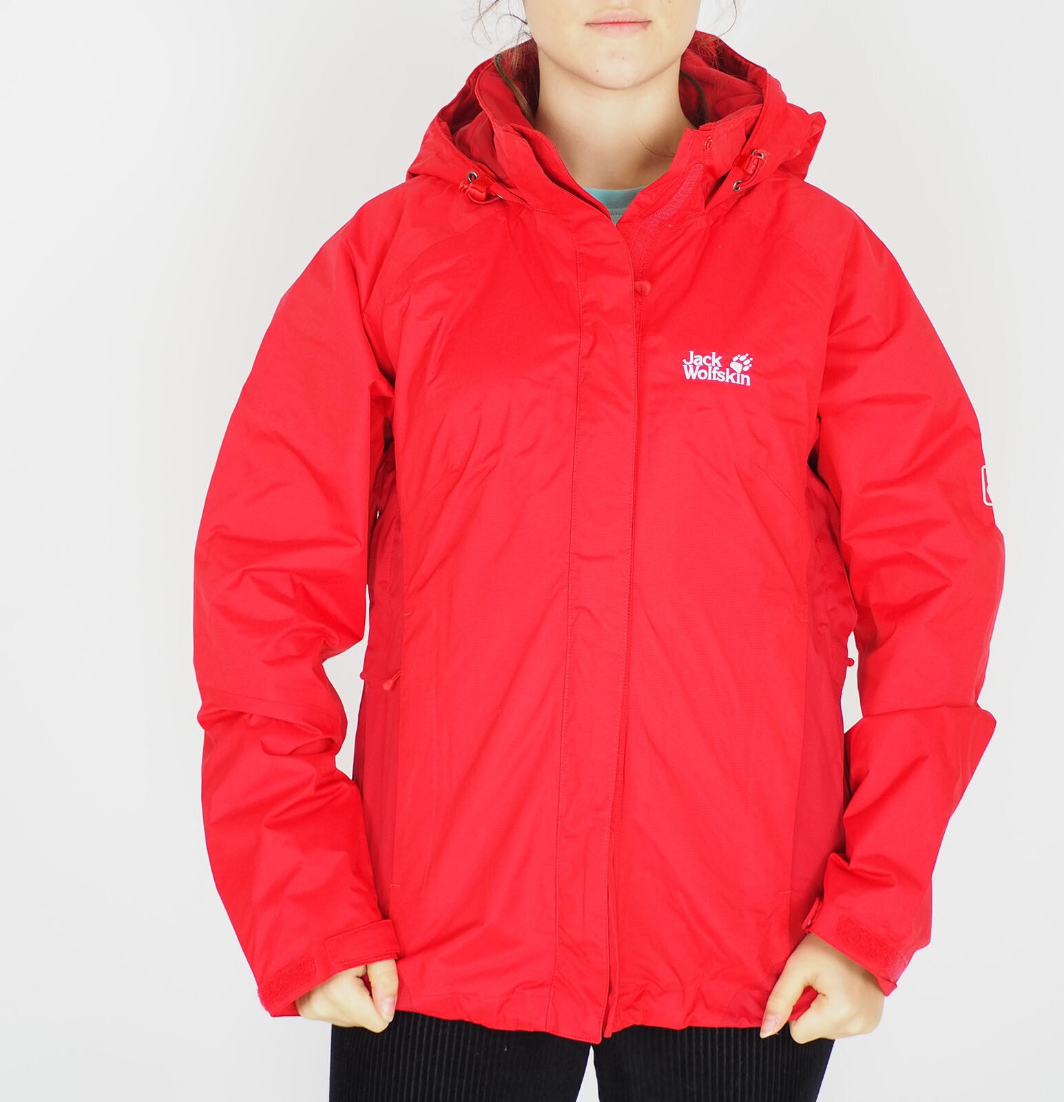 Womens Jack Wolfskin 5006521 Red Fire Zip Up Warm Windproof Ladies Hiking Jacket