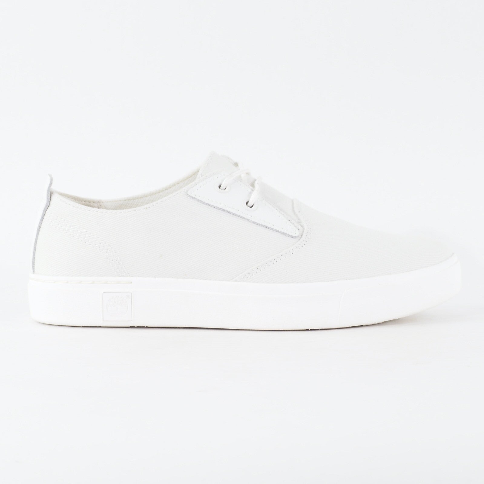 Mens Timberland Amherst A1H9P Paper White Canvas Lace Up Low Top Casual Shoes