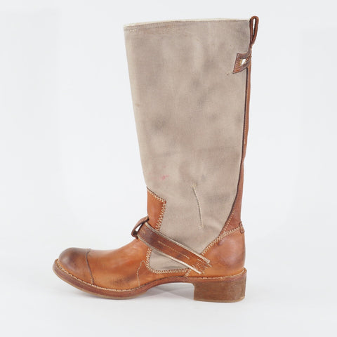 Womens Timberland Lucille 67622 Tan Leather Pull On Casual Tall Ladies Boots