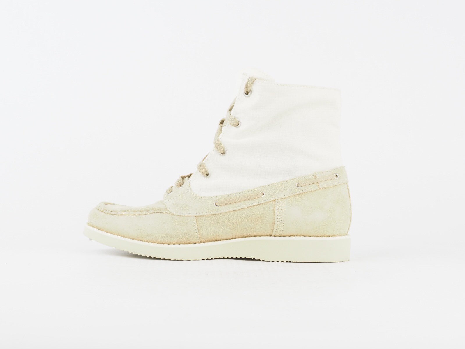 Womens Timberland Brattle Fold Down 26696 Beige Lace Up Leather Casual Boots