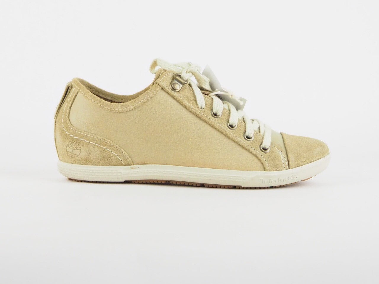 Womens Timberland Earthkeepers Oxford 3304R Beige Leather Lace Up Hi Light Shoes