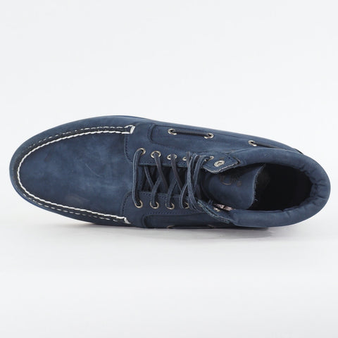 Mens Timberland 7 Eyed Chukka A13J4 Navy Blue Leather Lace Up Casual Boots