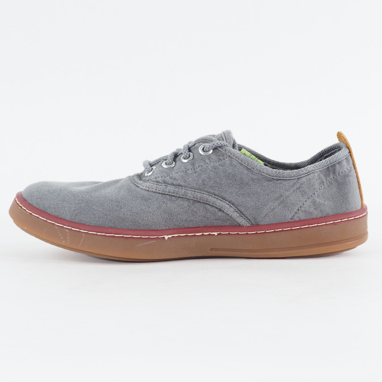 Mens Timberland EK Handcraft 4 Eye 5309A Grey Canvas Lace Up Low Casual Shoes