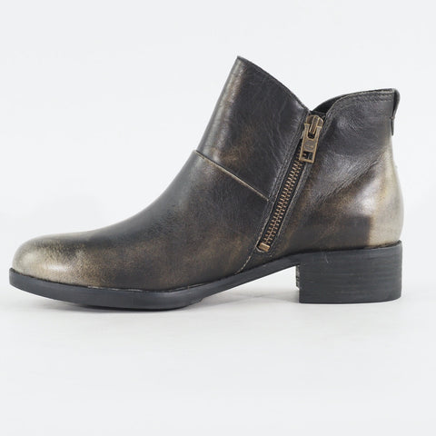 Womens Timberland EK A11EO Black Gold Leather Casual Ankle Chelsea Zip Boots