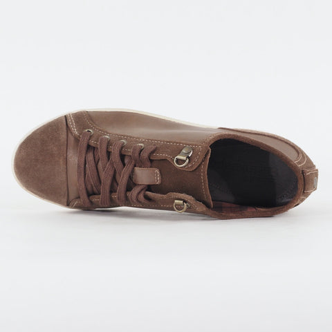 Womens Timberland Ekbalro Ox 3723R Dark Brown Leather Lace Low Top Casual Shoes