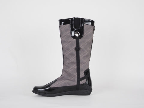 Womens Timberland Cohasset 11646 Black PU Fabric Pull On Tall Boots