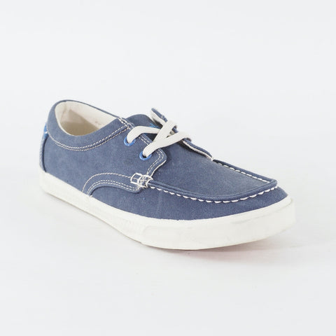 Mens Timberland Hookset Camp Ox 9317B Medium Blue Canvas Lace Up Casual Shoes