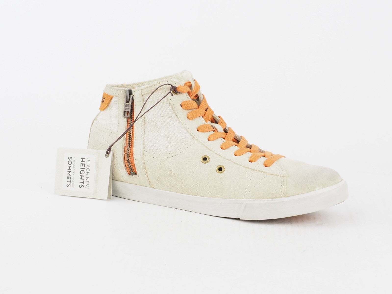 Womens Timberland EK Glastenbury 8230B Beige Leather Sneakers Lace Up Trainers