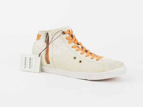Womens Timberland EK Glastenbury 8230B Beige Leather Sneakers Lace Up Trainers