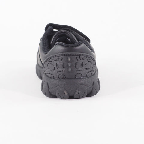 Boys Clarks Tyrex Ride Black Leather Double Strap School Walking Kids Shoes