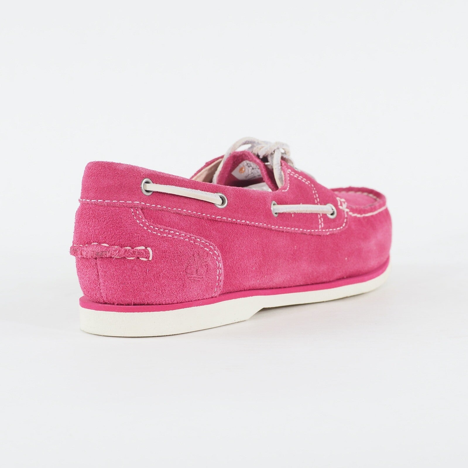 Womens Timberland Classic Unlined A14EI Magenta Leather Lace Casual Boat Shoes