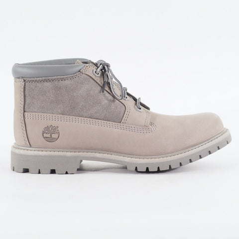 Womens Timberland Nellie Chukka A1GYX Medium Grey Nubuck Leather Lace Up Boots