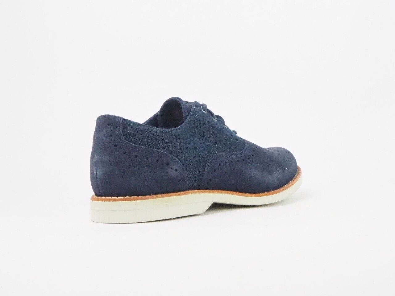 Mens Timberland Stormbuck Lite Brogue 9145B Navy Suede Fabric Lace Up Shoes   