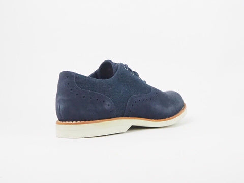 Mens Timberland Stormbuck Lite Brogue 9145B Navy Suede Fabric Lace Up Shoes   