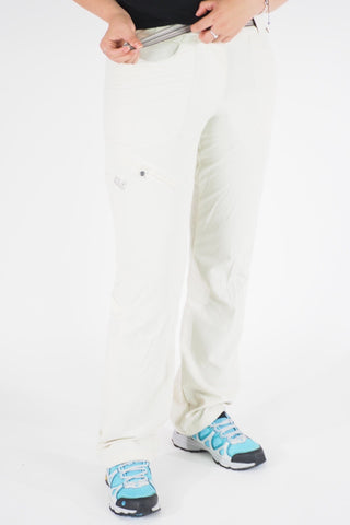 Womens Jack Wolfskin Safari 1503171 White Sand Windproof Stretch Hiking Trousers
